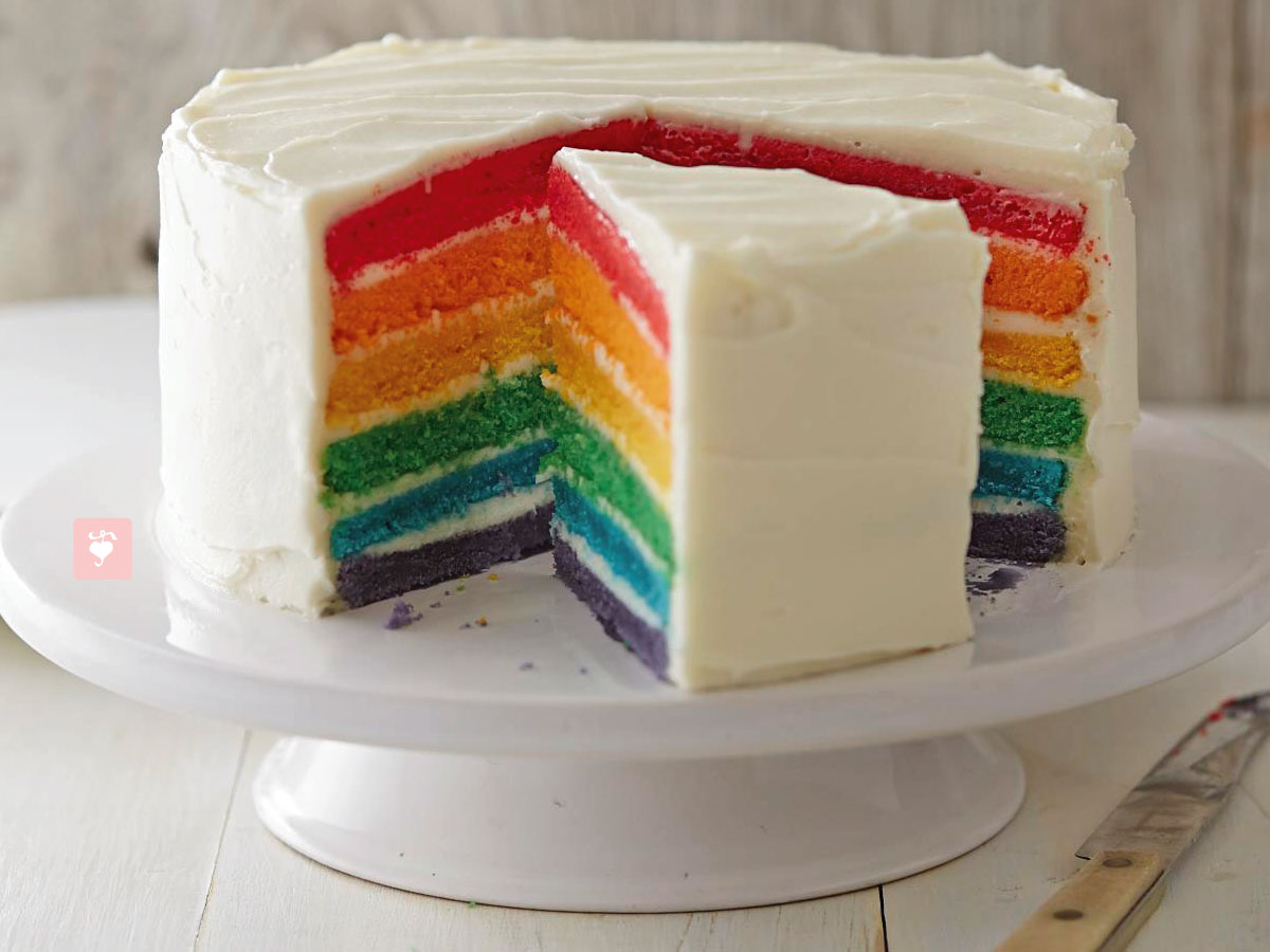 Rainbow Decorated Cake